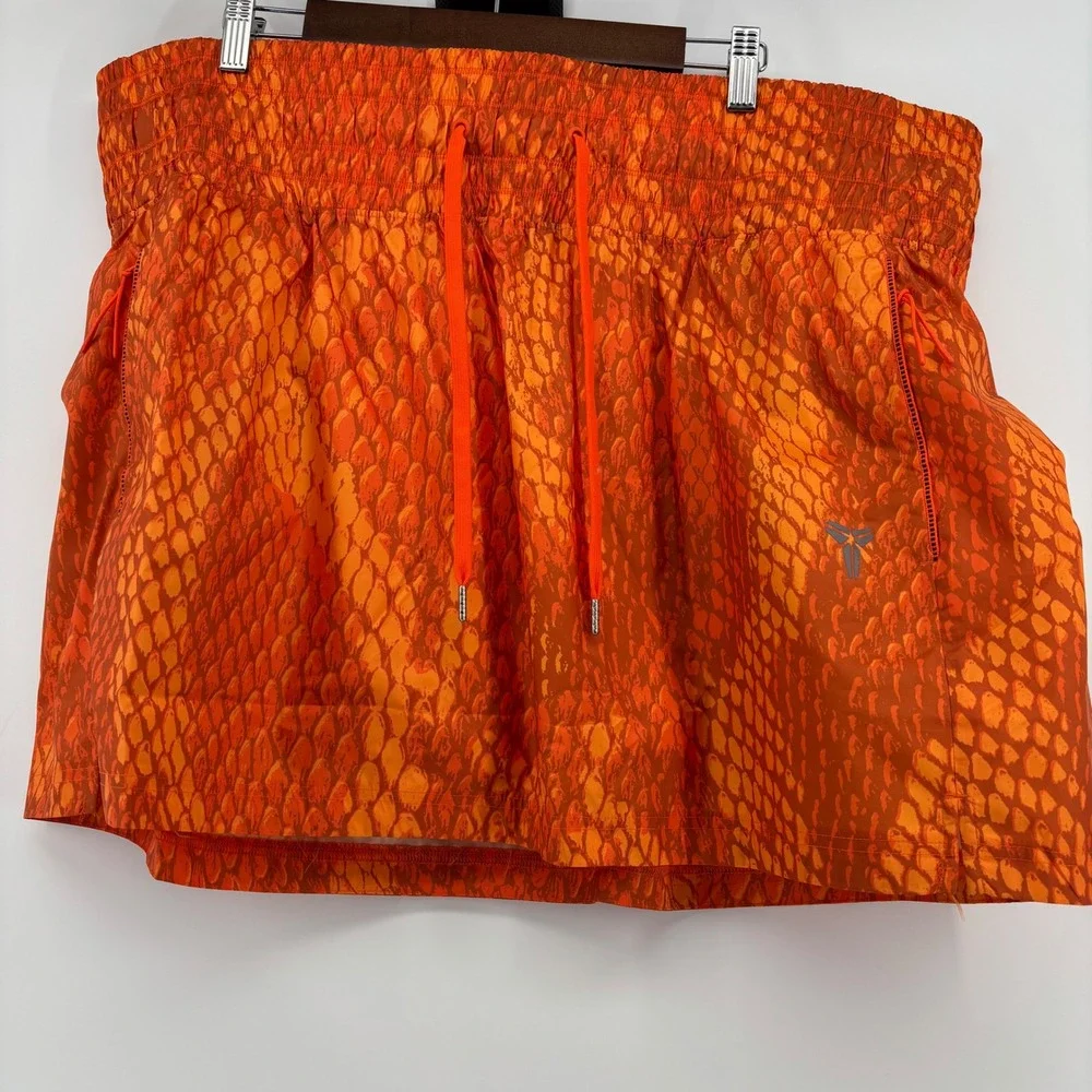 Nike Kobe Bryant Basketball Skort Women 3XL Orange Mamba Snakeskin Sporty Chic